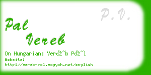 pal vereb business card